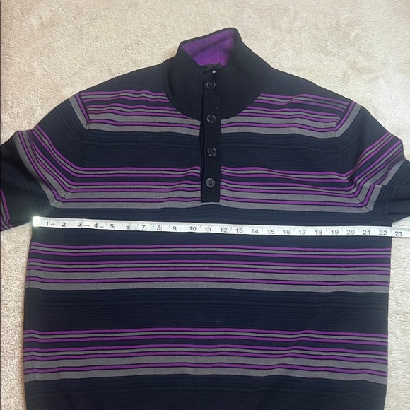 Hugo Boss 100% Virgin Wool Men's Striped Sweater sz XL - Picture 6 of 11